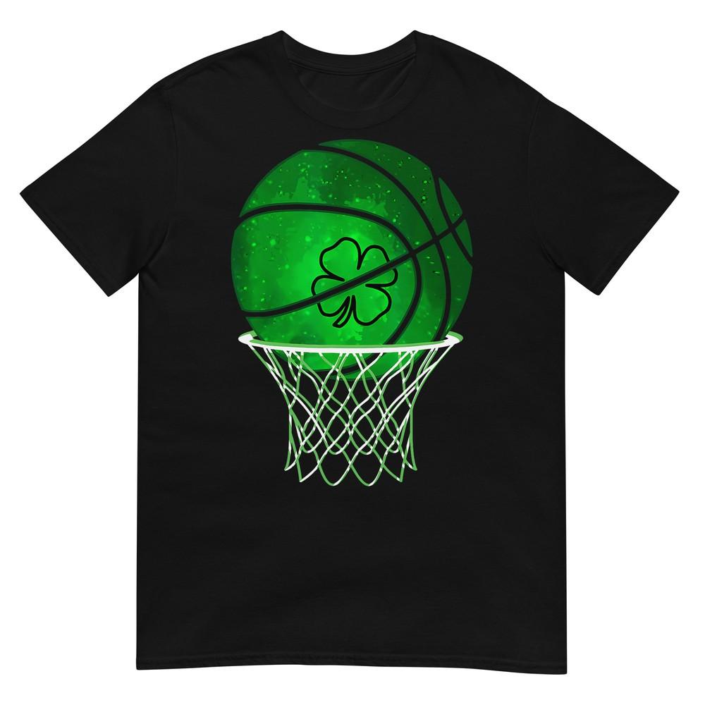 Basketball Shamrock Lucky Clover Irish St Patrick's Day Boys T-Shirt