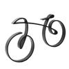 Black Wireframe Bike Metal Sculpture Iron Cycling Themed Desktop Decor  Living Room Shelf Ornament