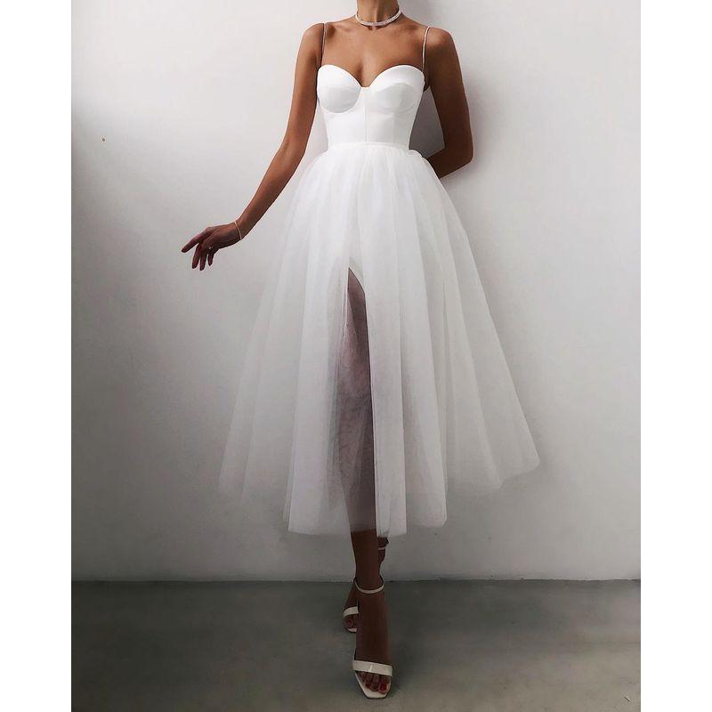 

2023 Платье без бретелек Длинное платье Юбка на подтяжках Длинное платье White XL