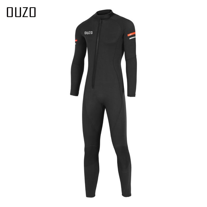 OUZO Mens 1.5mm Neoprene Wetsuit Full Body Diving Suit Surfing Snorkeling Cold Water Swimming Winter Dive