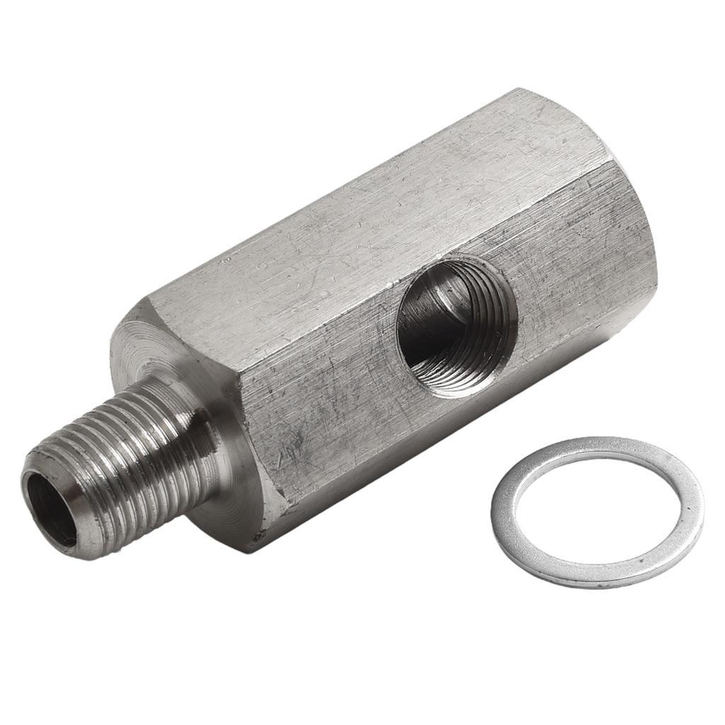 1pc Turbo Oil Feed Adapter Fitting Line Gauge 1/8NPT Stainless Steel For