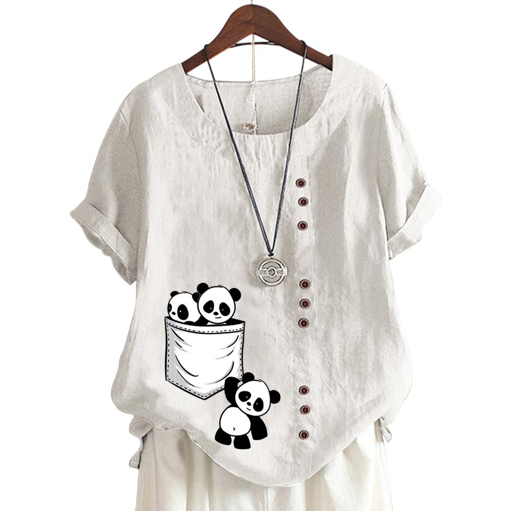 Elegante top de manga corta con cuello redondo en 11 opciones de color para mujer