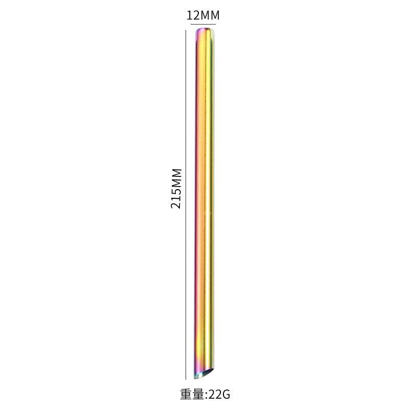 304 Stainless Steel Oblique Straw Titanium-Plated Color Straight Tube Restaurant Drink Coffee Milk Tea Drinking Straw Metal Straw