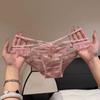 Female Summer Sexy Lace Pure Desire Bell Thin Band Hollow Low Waist Triangle Briefs