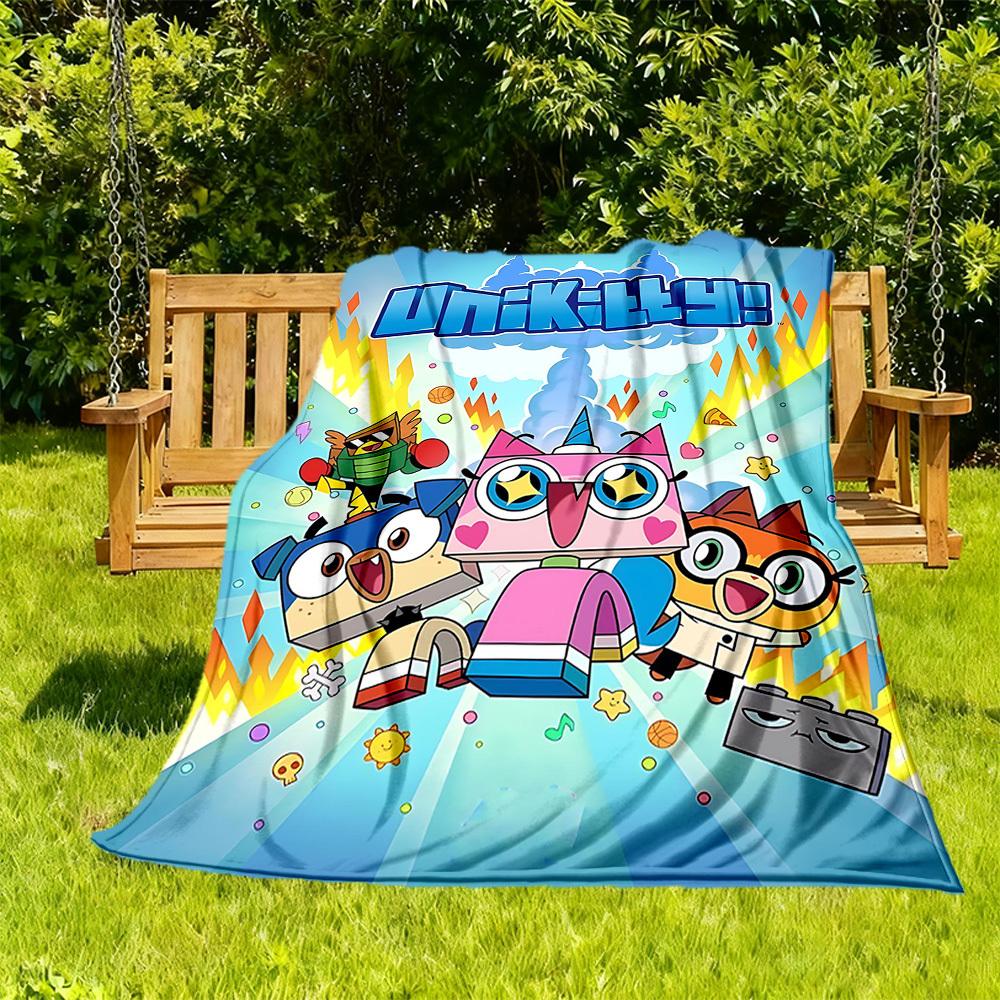 

1pc Unikitty Characters Outdoor Blanket Lightweight Flannel, All-Season Use for Sofa, Bed, Travel, Camping, Living Room, Office, Couch095 130x150cm