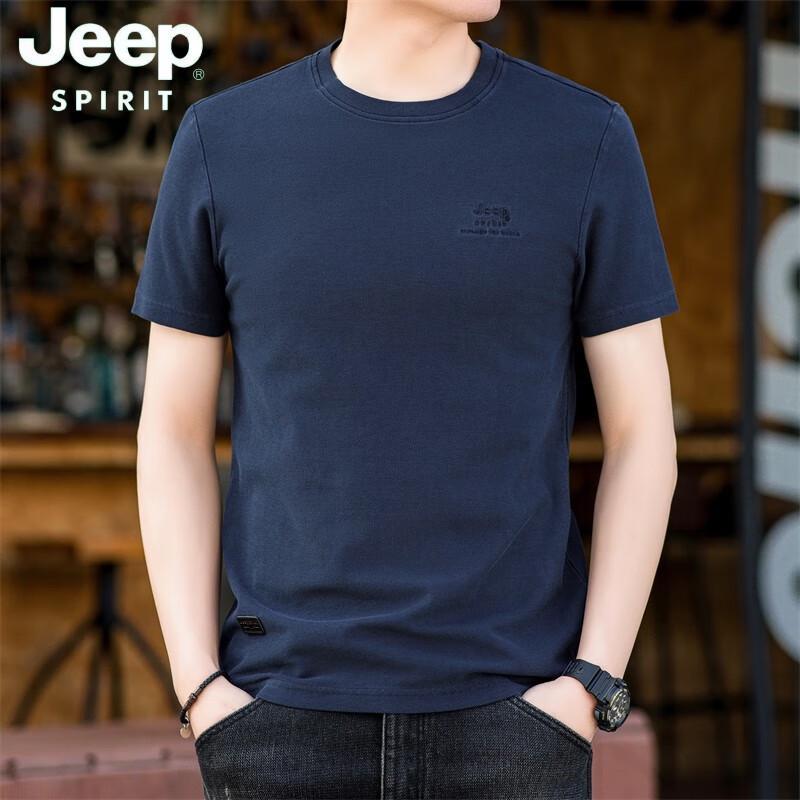 JEEP SPIRIT Men s Loose Fit Cotton Short Sleeve T-Shirt L