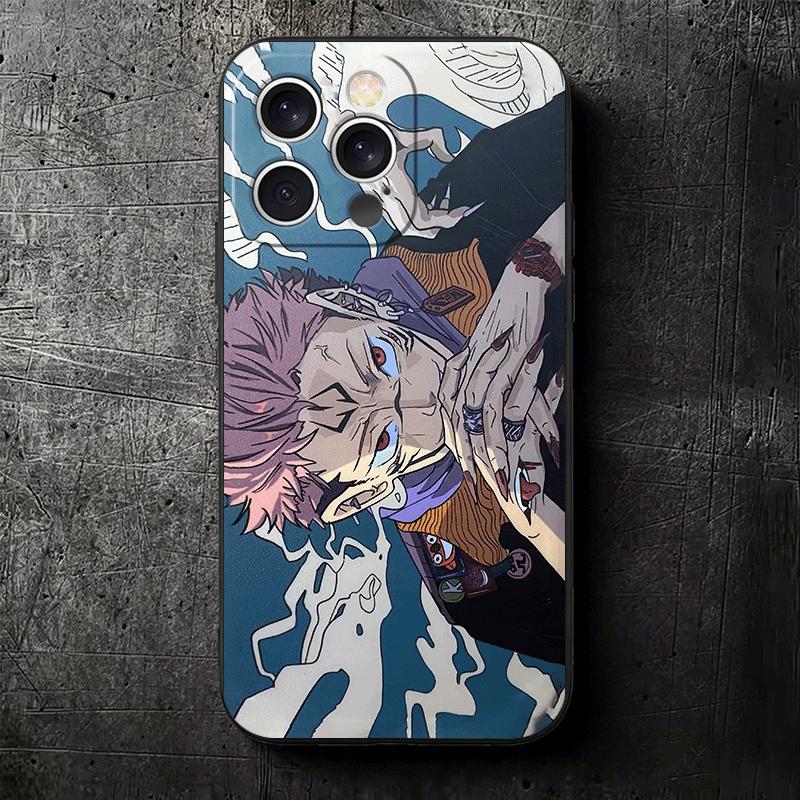 Japan Anime JUJUSU KAISENS Soft Phone Case for iPhone 16 16E 17 Air 15 Pro Max 14 Plus 13 Mini 11 12 7 Black Cover Back Shell