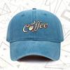 pc CoffeeThemed Vintage Washed Style Baseball Cap Compatible for Men  Women  Solid Coffee Bean Print AllSeason Hat Hand W