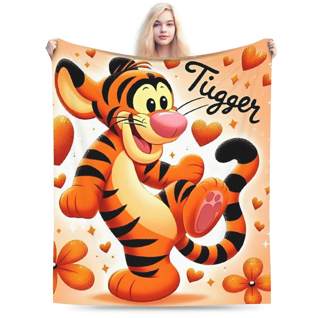 Winnie-the-Pooh Eeyore Blankets Fleece Summer Air Conditioning Cartoon Lightweight Thin Throw Blankets for Home Car Rug Piece