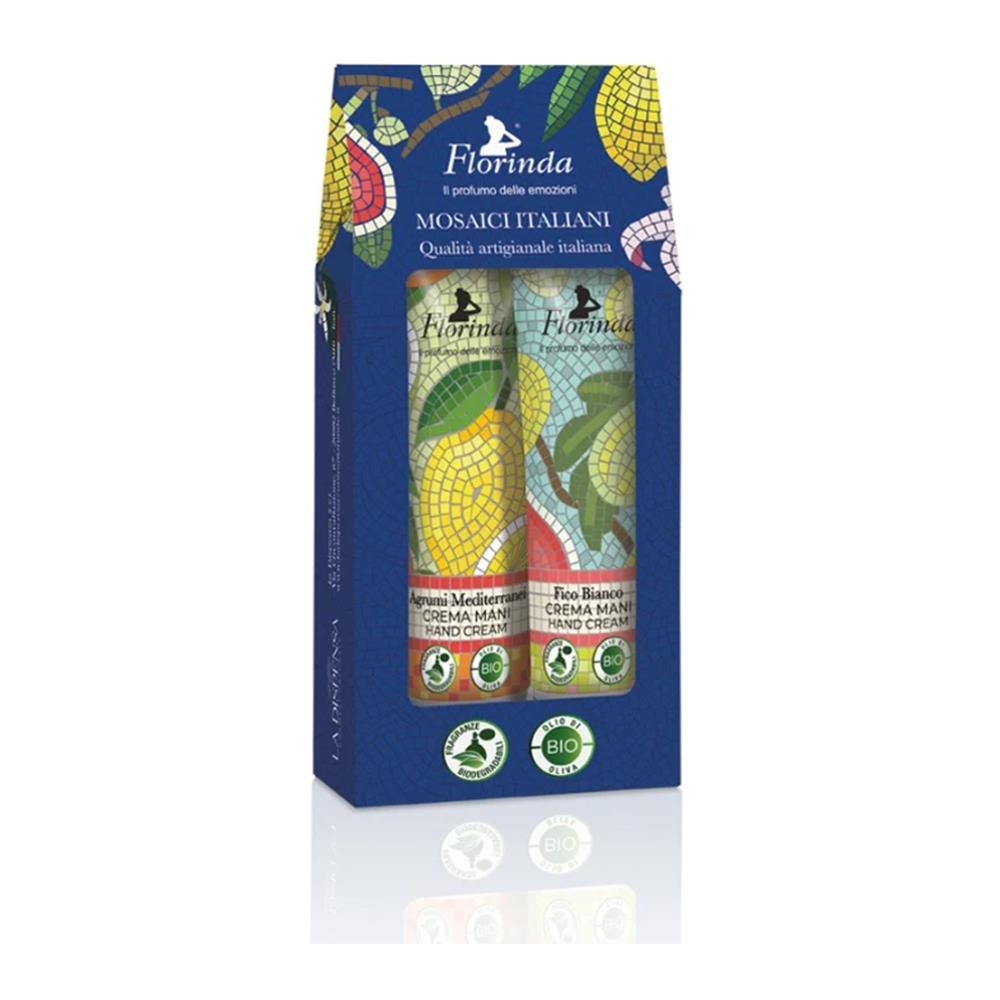 

Florinda Mozaik Белый инжир 30 мл и прибрежный лимон 30 мл Крем для рук Набор из 2 шт.