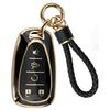 Cross-Border Hot Selling Gold-Edged Car Key Case Cover Exquisite Car Key Holder Pendant Keychain Amazon Bestseller