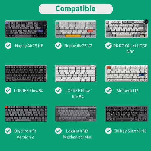Geekria Ultra-Slim Keyboard Carrying Case Compatible with MelGeek O2, Flow Lite 84, Logitech MX Mechanical Mini, LOFREE Flow84, and IQUNIX MQ80, Synth