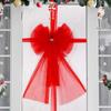 Large Size Christmas Front Door Bow Red Christmas Home Decoration Cabinet Bow  Fireplace