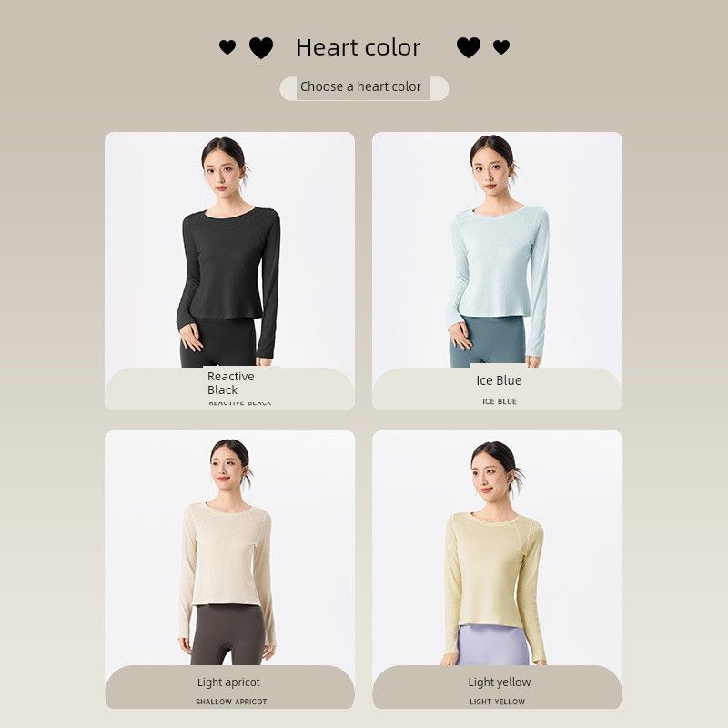 Lu Same Style Yoga Clothes Women 2025 New Slim fit Breathable Running Sports Fitness Pilates Training Wear Top
