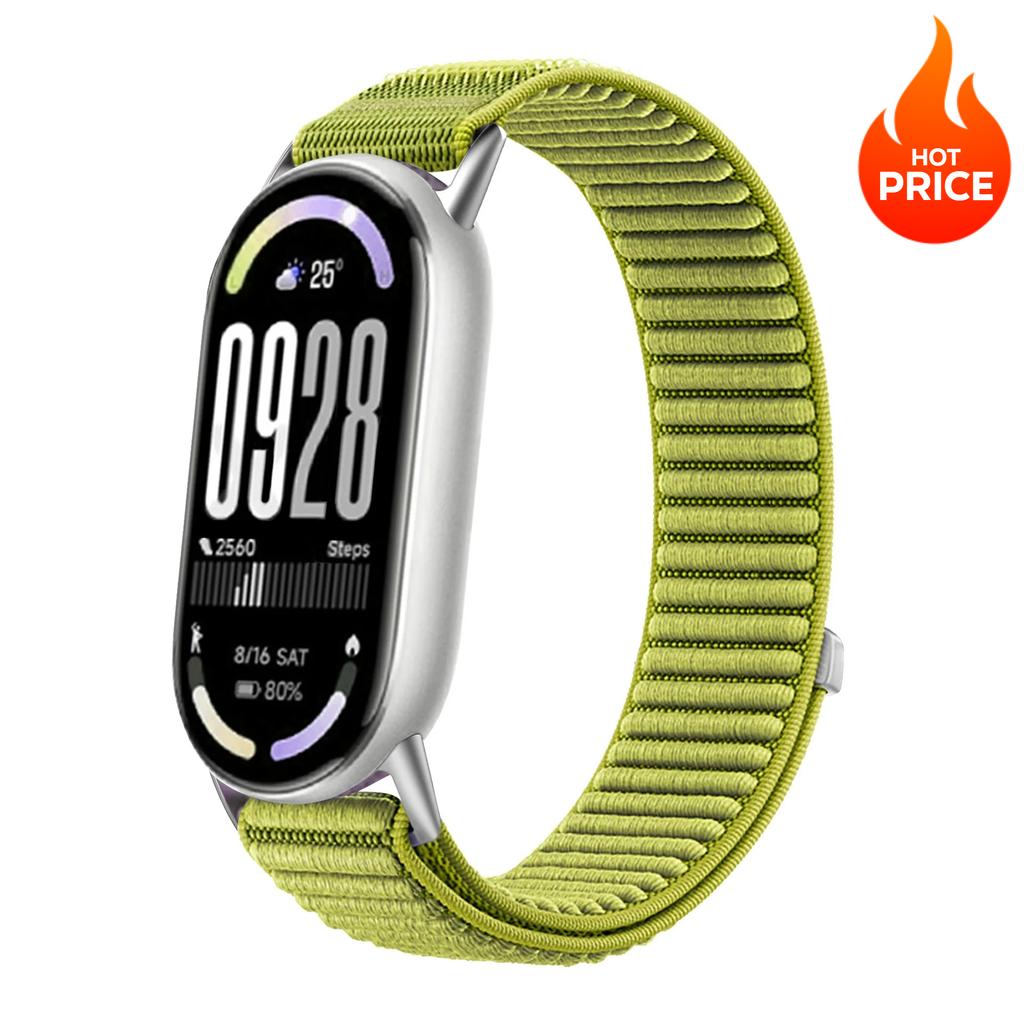 Sports Nylon Strap for Xiaomi Mi Band 10 9 8 Smart Bracelet Wristband Watchband for Mi Band 10 9 Replacement Band Accessories