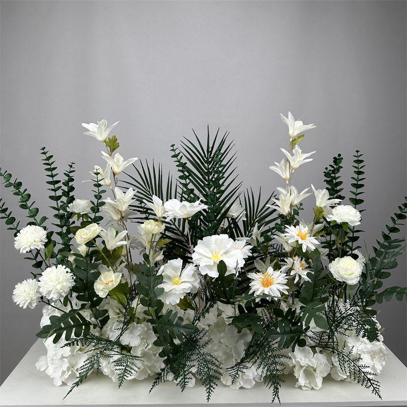 Wedding Floristry: Simulated Flower Scene Arrangement with Seven Optional Colors for T-Stage and Aisle Decoration