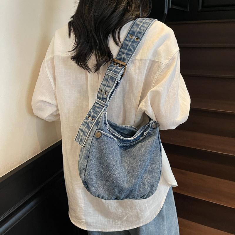 Denim Bag Women's Crossbody Bag Commuter Large Capacity Shoulder Bag