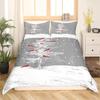 Winter Holiday Themed Christmas Three-Piece Quilt Cover Digital Printing Bedding Set