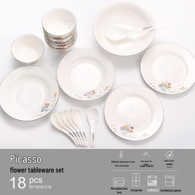 Picasso Friendship Flower 18-Piece Ceramic Dinnerware Set