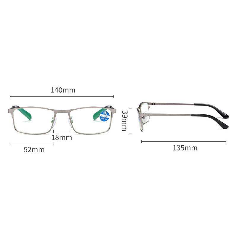 Business Square Full Frame Reading Glasses HD High Quality Luxury Brand Women and Men Ultra Light Presbyopia Eyeglasses Diopter