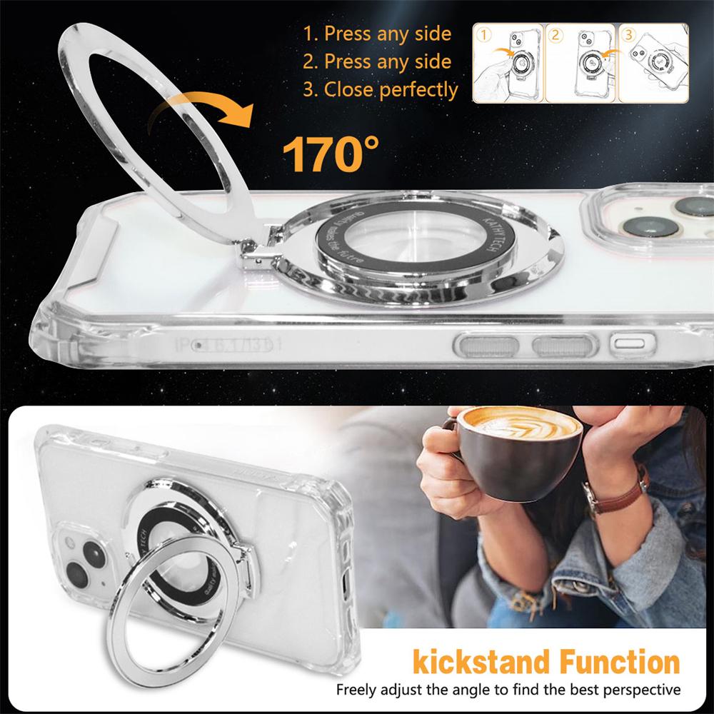 Shockproof Magnetic Holder Stand Phone Case For iPhone 16 15 12 13 14 Pro Max Plus For Magsafe Wireless Charging Bracket Cover