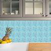10 Stück Bohemian Retro Fliesenaufkleber mit Blumenmuster Lederstruktur Selbstklebende Wandaufkleber Küchenrückwand Waschbecken Tisch Haus DIY Renovierung