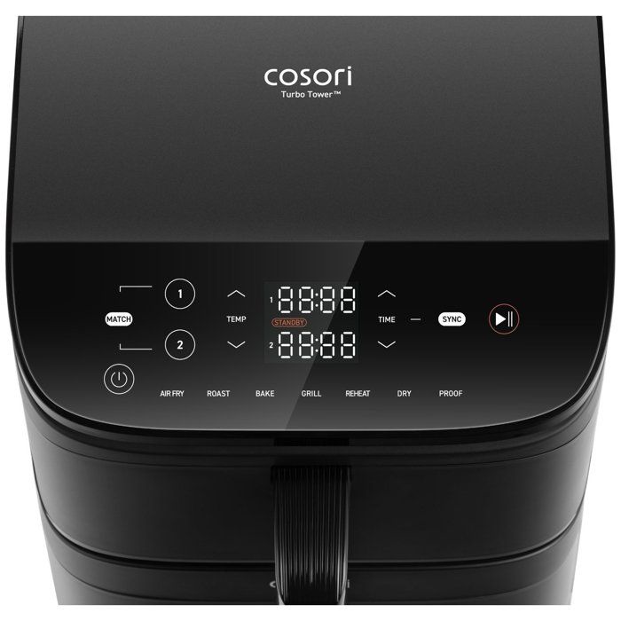 Friteuse sans huile COSORI - Air Fryer Turbo Tower - Capacité 10,8L - 7 programmes - 2630W - Noir