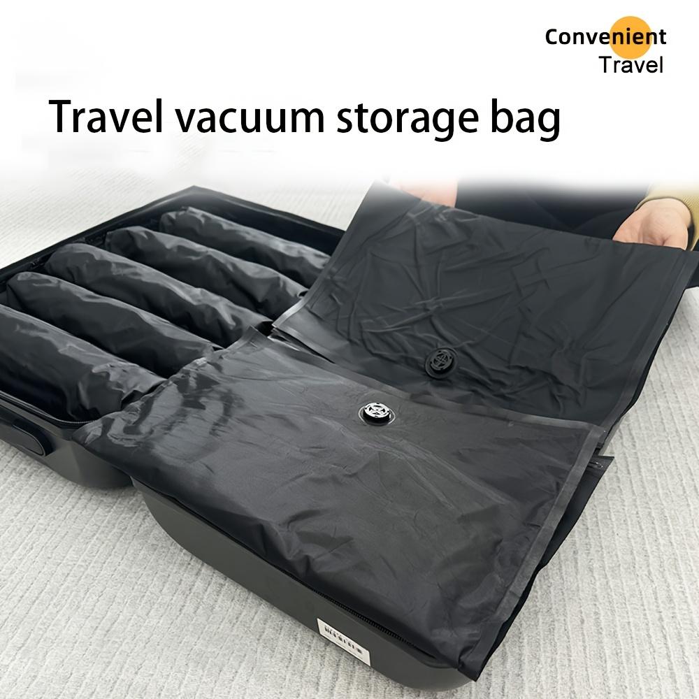 Hand Roll Vacuum Compression Bag with One-Way Valve, Reusable Compression Sack for Traveling and Camping, No Pump Required
