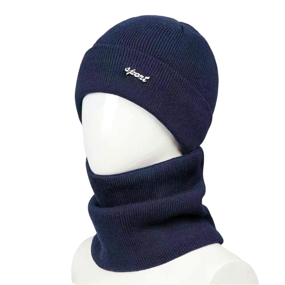 Men Women Winter Warm Suit Classic Plain Color Plush Fur Lined Winter Knit Hat Outdoor Basic Keep Warm Dandy Hat Cap