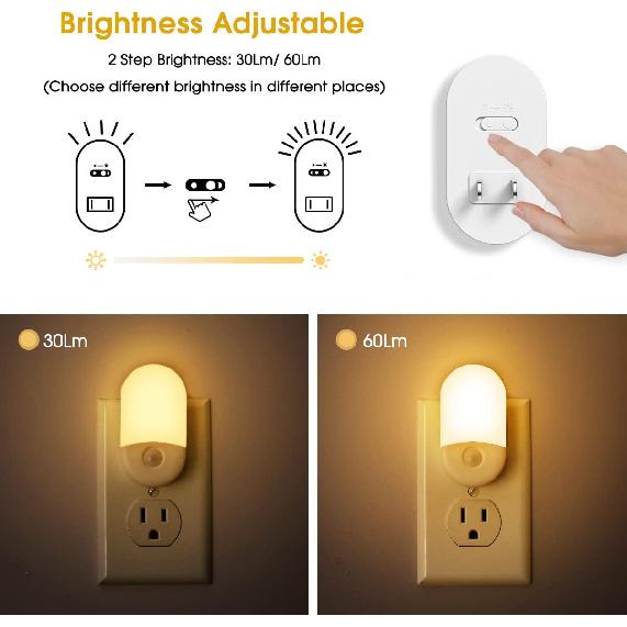 L LOHAS LED Nachtlichter zum Einstecken in die Steckdose, [2er Pack] LED Dimmbares Nachtlicht