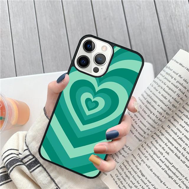 Hearts circles coque Coque Shell For iPhone 17 Air 15 16 14 13 12 Pro Max 11 Pro Max Plus Phone Case Cover