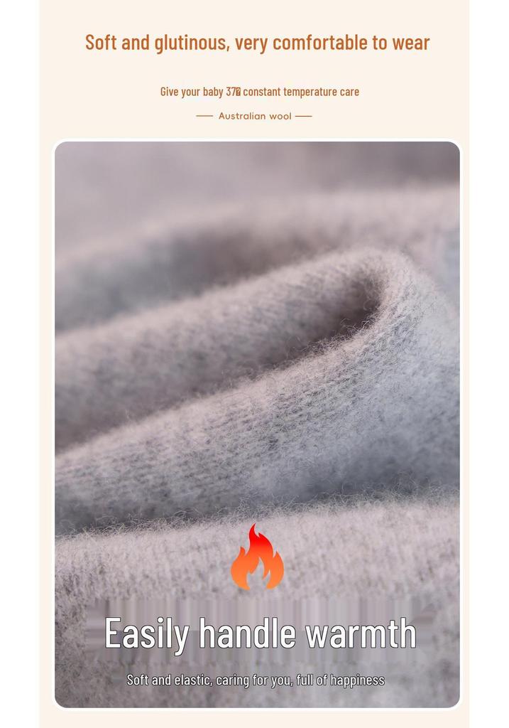 Kids' Patchwork Color Block Wool Sweater - Autumn/Winter Round Neck Pullover for Boys & Girls