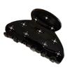 Autumn/Winter Starry Sky Rhinestone Acetate Hair Clip - Medium Size Claw for Elegant Half-Up or Bun Styles