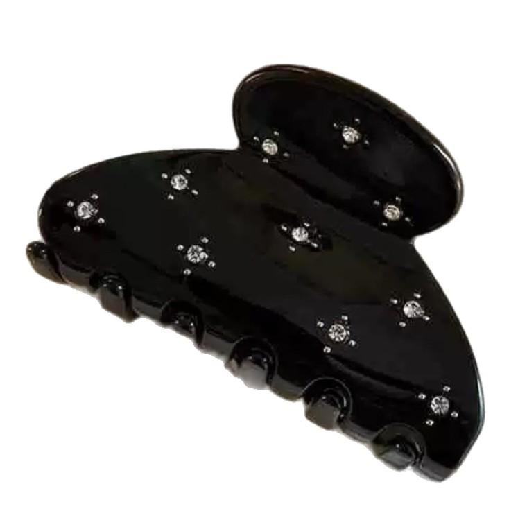 Autumn/Winter Starry Sky Rhinestone Acetate Hair Clip - Medium Size Claw for Elegant Half-Up or Bun Styles