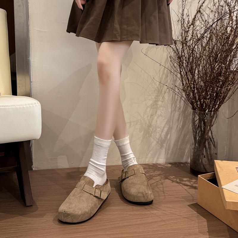 Fashion Fashionable and Simple Hot-selling Summer 2025 Women's Half Slippers Slip-On Fur Covered Toe Shoes Leisure Women's Shoes