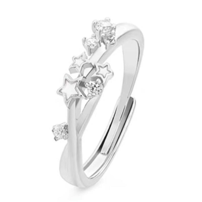 Stylish Unusual Rings Fashion Rings Couple Opening Rings Stainless Steel Texture Suitable for Fashion Enthusiasts