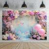 2D Planar Polyester Fiber Background Fabric for the Dream Garden Elegant Home Decoration Suitable for Wedding Photography