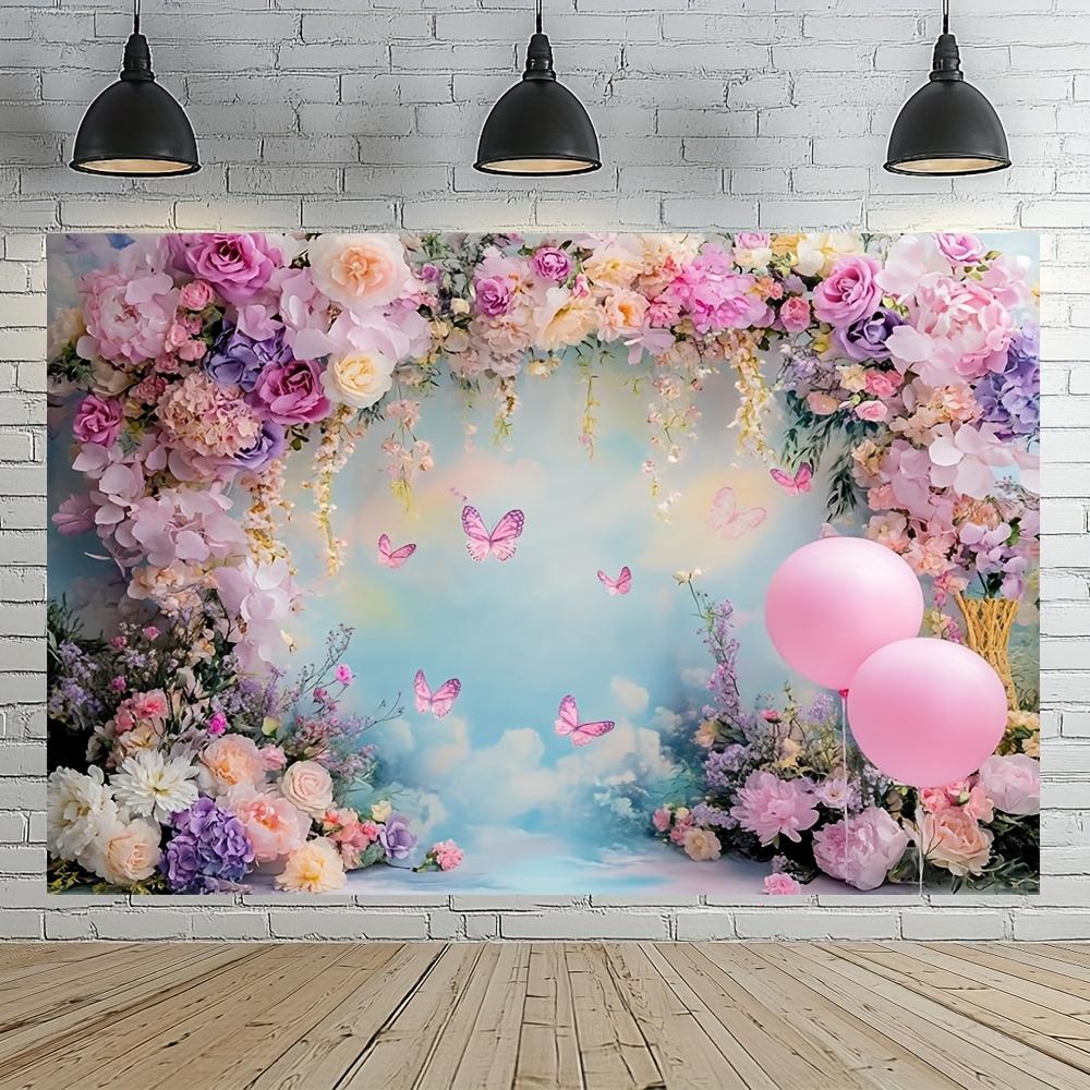 2D Planar Polyester Fiber Background Fabric for the Dream Garden Elegant Home Decoration Suitable for Wedding Photography