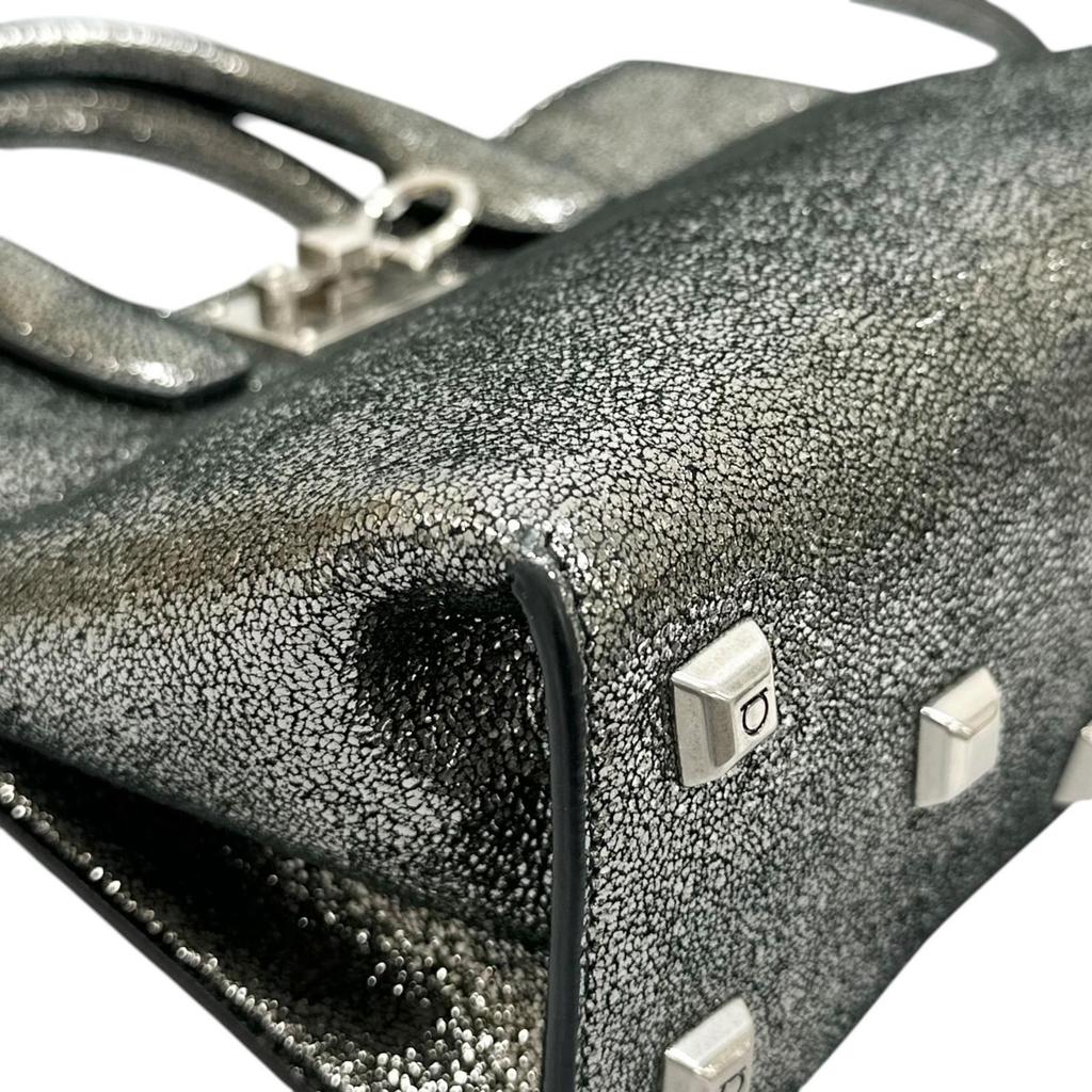 Salvatore Ferragamo Handbag Silver Women 2way Gancini used