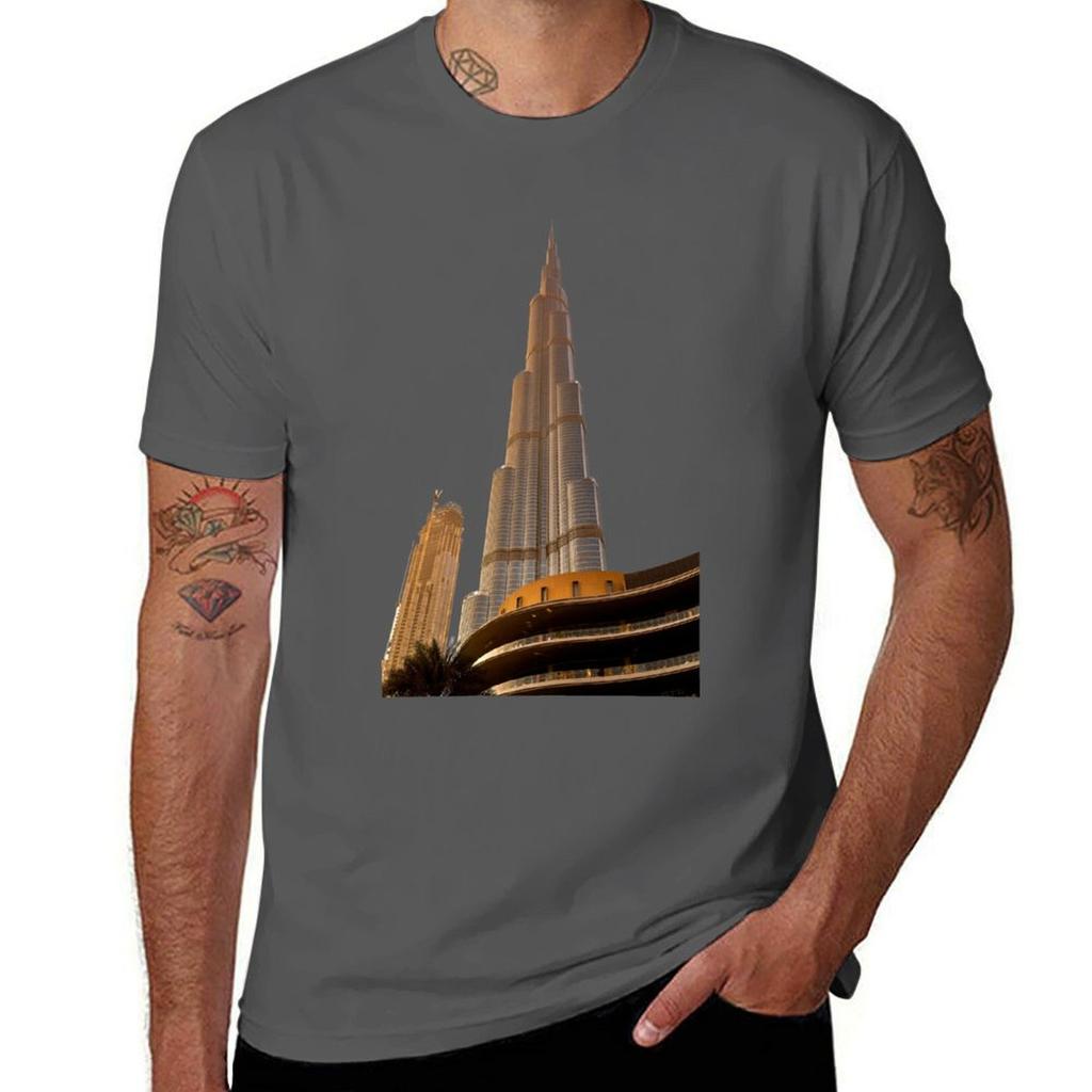Burj Khalifa Tower Tshirt Big Size Short Sleeve Tee For Unisex Tshirt