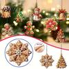 Decorative Christmas Window Displays 12/24/36Pcs Gingerbread Outdoor Decorations, Hanging Ornaments, 2D Double Sided Rustic Tree Decor Xmas for Office