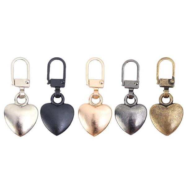 Tirazip in Metallo a Forma di Cuore per Cucito Fai da Te e Riparazioni