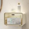 Wall Mounted Transparent Waterproof Tissue Box for Toilet Dormitory Bathroom Roll Paper Face Towel Storage Organizer
