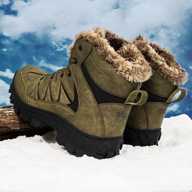 Осень/Зима Большие размеры Высокие зимние ботинки Водонепроницаемые уличные ботинки — фото 18