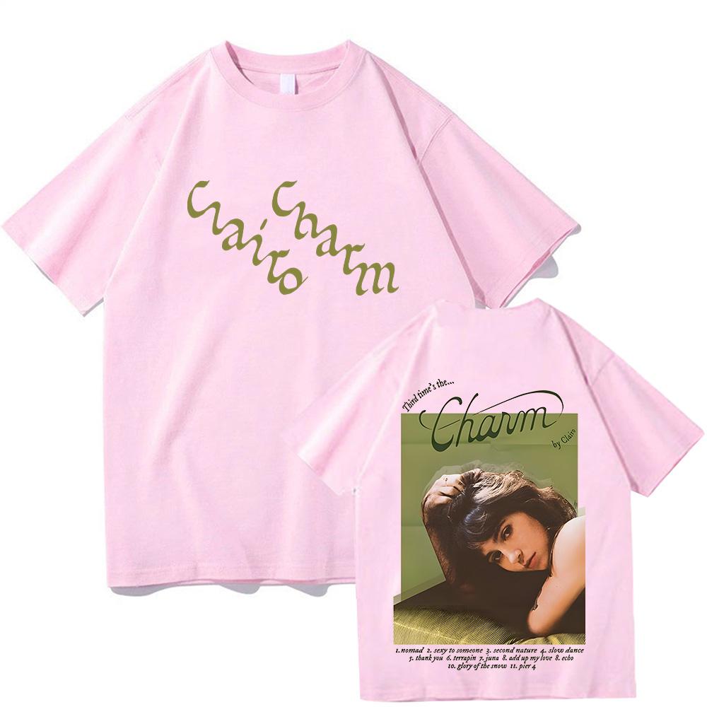 Clairo Charm Baumwoll-T-Shirts HipHop Unisex T-Shirts Geschenk für Popmusik-Fans Kleidung Sommer Kurzarm-T-Shirt