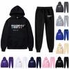 Ensemble Hoodie Ample à Manches Longues et Pantalon en Peluche pour Homme et Femme, Brodé et Imprimé