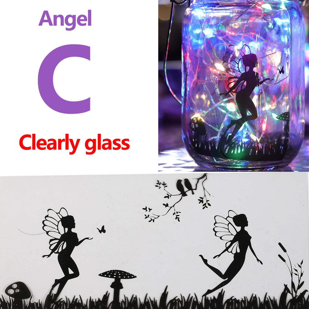 Solar Lantern Fairy Lights Garden Ornament Outdoor Hanging Frosted Tree Table Yard Patio Lawn Portable Glass Mason Jar Lamp