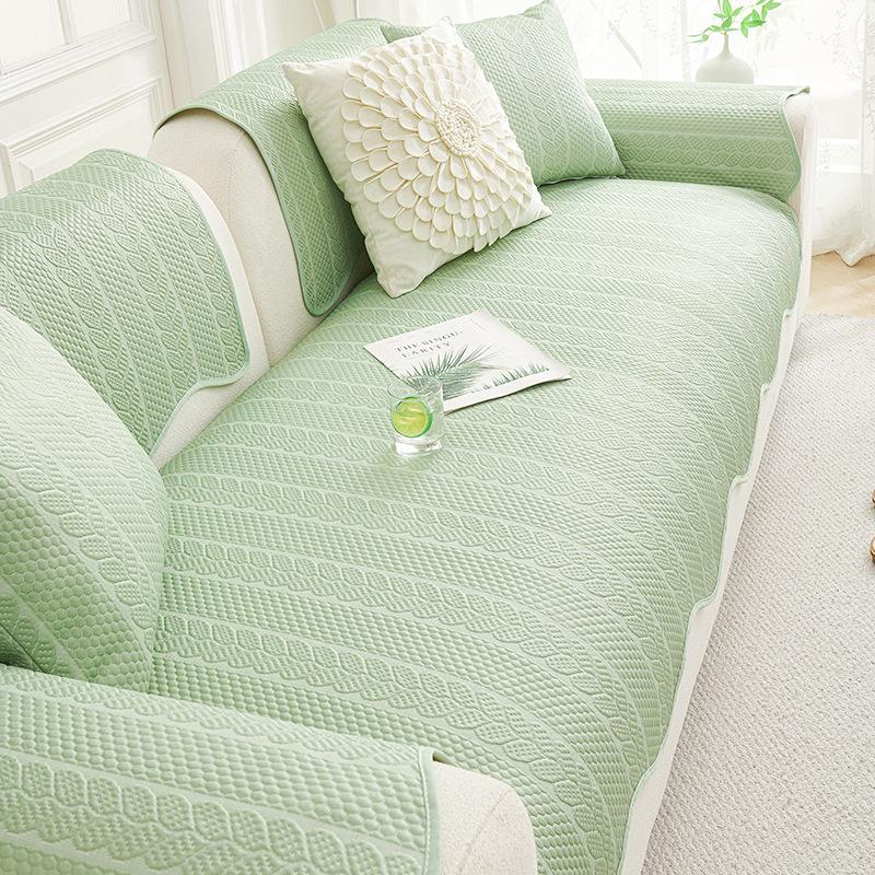 French Cream Wind  New Summer Sofa Cushion Universal Fixed Sofa Cover Cloth Special-Shaped Sofa Cushion