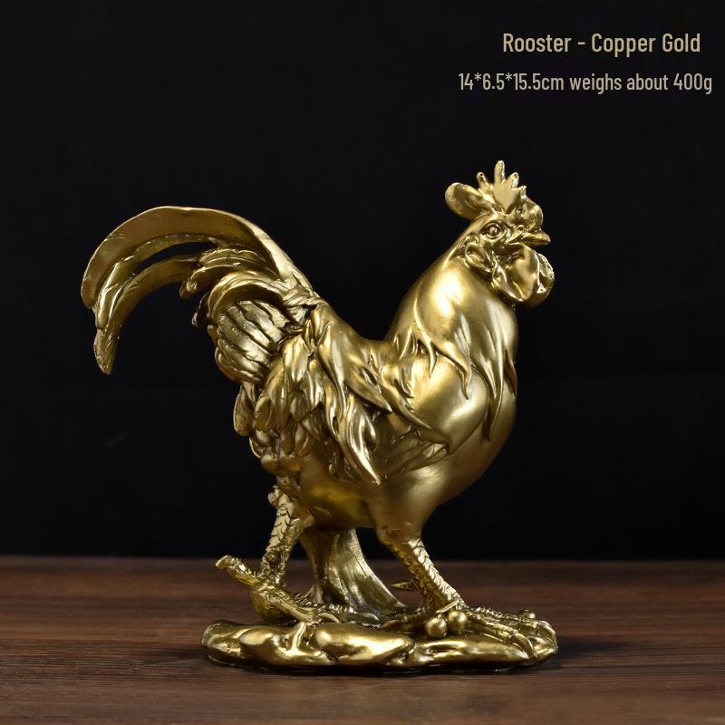 Realistyczna ozdoba z żywicy w kształcie koguta do dekoracji ogrodu lub rancza