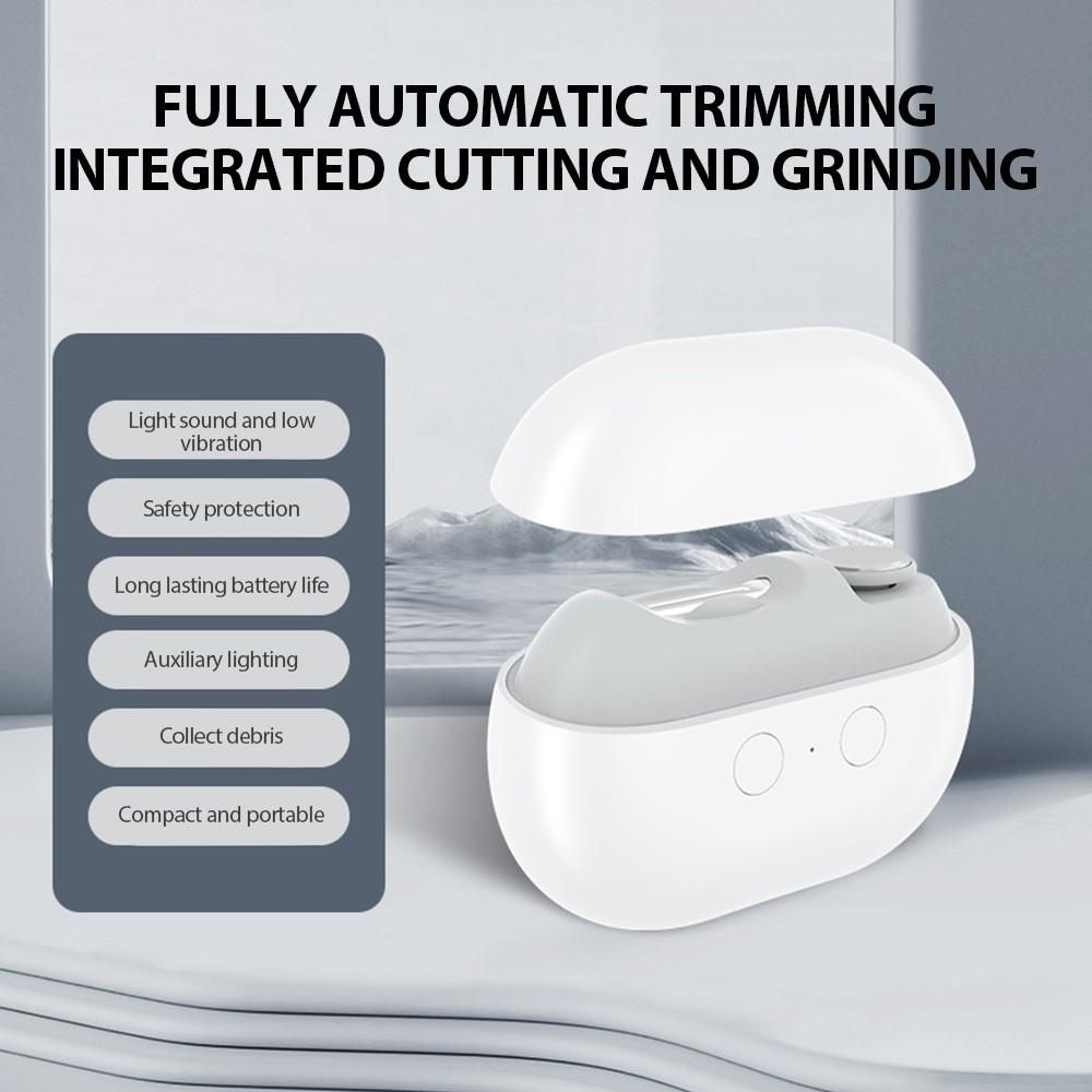 2-in-1 USB Mini Multifunctional Manicure Tool Automatic Nail Sharpener Electric Nail Clipper Rechargeable Nails Trimmer
